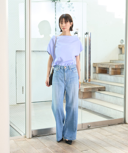 Rouge vif（ルージュヴィフ）の「ドレープカラーブラウス（シャツ/ブラウス・レディース・アイボリー/グレー/ブルー・フリー）」の14枚目の写真