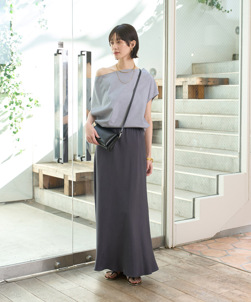 Rouge vif（ルージュヴィフ）の「ドレープカラーブラウス（シャツ/ブラウス・レディース・アイボリー/グレー/ブルー・フリー）」の20枚目の写真