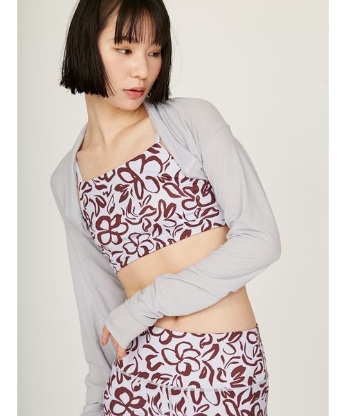 emmi(エミ)の「2way クロップド丈トップス(Tシャツ/カットソー・レディース・ホワイト/ライトブルー/ブラック・FREE)」の14枚目の写真