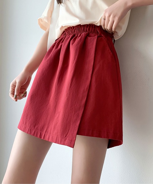 2ly2(トゥーリートゥー)の「涼しげ&動きやすい!ゆったりシルエットのスカパン(その他パンツ・レディース・ブラック/ボルドー・FREE)」の13枚目の写真