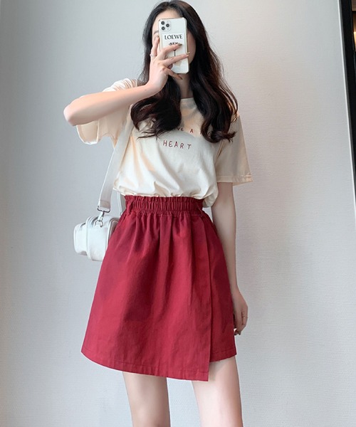 2ly2(トゥーリートゥー)の「涼しげ&動きやすい!ゆったりシルエットのスカパン(その他パンツ・レディース・ブラック/ボルドー・FREE)」の22枚目の写真