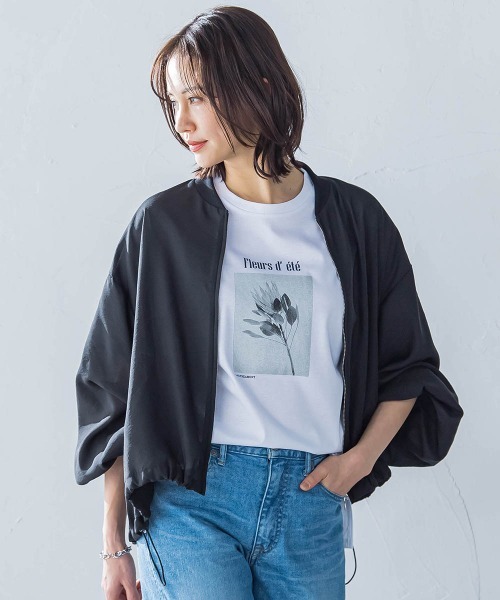 LAUTREAMONT(ロートレアモン)の「シアージップブルゾン≪洗濯機で洗える≫(ブルゾン・レディース・ブラック/ホワイト/ベージュ・7号/9号)」の2枚目の写真