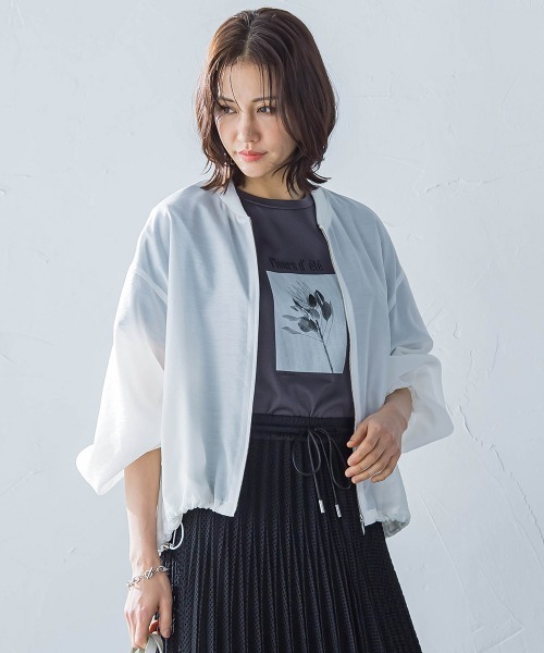 LAUTREAMONT(ロートレアモン)の「シアージップブルゾン≪洗濯機で洗える≫(ブルゾン・レディース・ブラック/ホワイト/ベージュ・7号/9号)」の19枚目の写真
