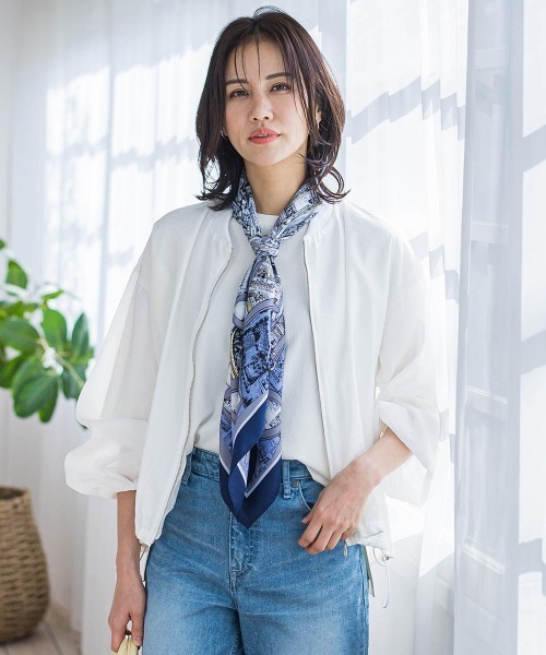 LAUTREAMONT(ロートレアモン)の「シアージップブルゾン≪洗濯機で洗える≫(ブルゾン・レディース・ブラック/ホワイト/ベージュ・7号/9号)」の6枚目の写真