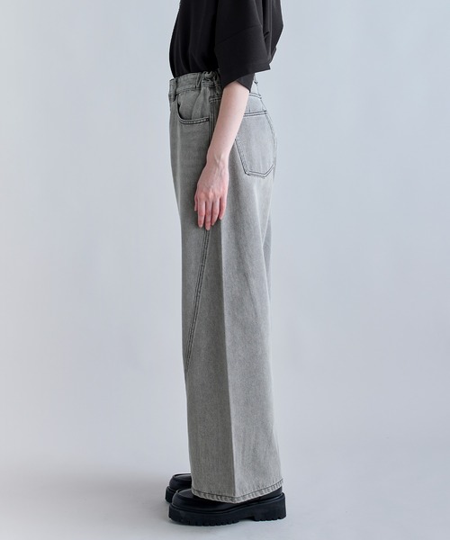 SOCCE（ソーシー）の「ワイドシルエットシームカーブデニム（デニムパンツ・メンズ・ブルー/ライトグレー/ダークグレー・S/M/L/XL）」の10枚目の写真