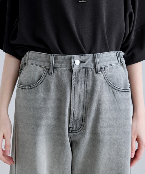 SOCCE（ソーシー）の「ワイドシルエットシームカーブデニム（デニムパンツ・メンズ・ブルー/ライトグレー/ダークグレー・S/M/L/XL）」の12枚目の写真