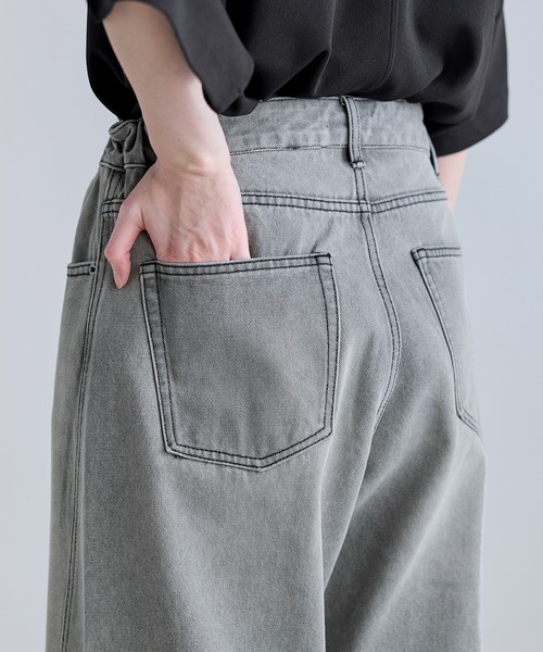 SOCCE（ソーシー）の「ワイドシルエットシームカーブデニム（デニムパンツ・メンズ・ブルー/ライトグレー/ダークグレー・S/M/L/XL）」の15枚目の写真