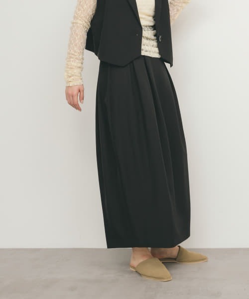 KBF（ケイビーエフ）の「コクーンタックスカート（スカート・レディース・ベージュ系その他/ブラック・ONE）」の10枚目の写真