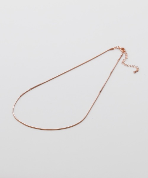ciite' surgical stainless(シーテサージカルステンレス)の「【 金属アレルギー対応 】simple snake necklace / シンプルスネークネックレス 1mm サージカルステンレス(ネックレス・レディース・シルバー/ゴールド/ピンクゴールド・FREE)」の9枚目の写真
