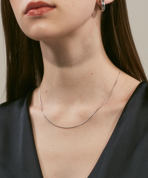 ciite' surgical stainless(シーテサージカルステンレス)の「【 金属アレルギー対応 】simple snake necklace / シンプルスネークネックレス 1mm サージカルステンレス(ネックレス・レディース・シルバー/ゴールド/ピンクゴールド・FREE)」の12枚目の写真