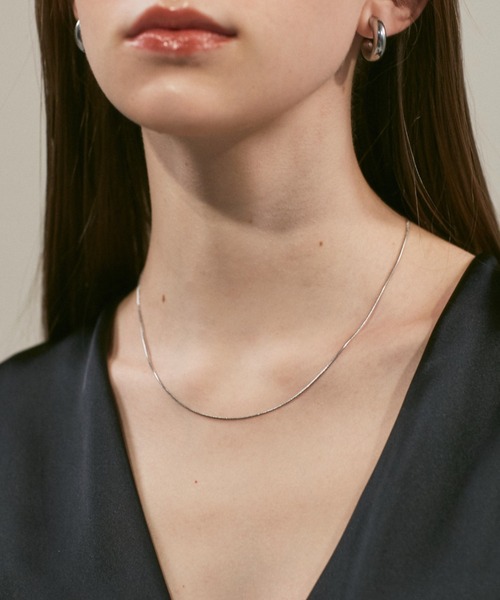 ciite' surgical stainless(シーテサージカルステンレス)の「【 金属アレルギー対応 】simple snake necklace / シンプルスネークネックレス 1mm サージカルステンレス(ネックレス・レディース・シルバー/ゴールド/ピンクゴールド・FREE)」の15枚目の写真