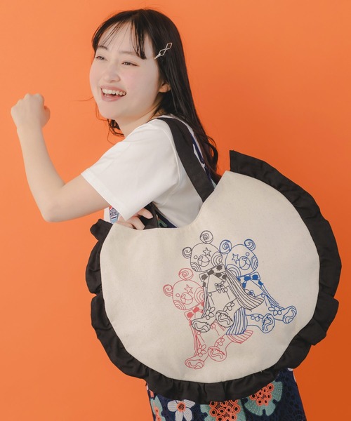 ロラライハリス♡ハンドメイド トートバッグと持ち手付きポーチ