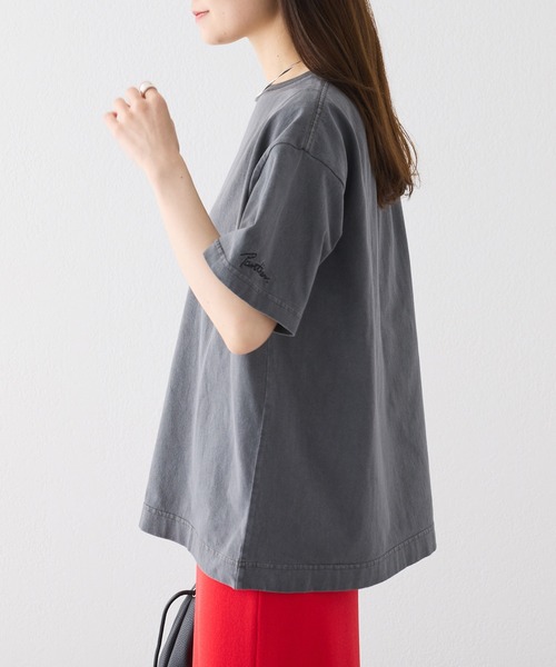 PUAL CE CIN（ピュアルセシン）の「アニマルプリントパンサーTシャツ（Tシャツ/カットソー・レディース・オフホワイト/チャコールグレー・FREE）」の19枚目の写真