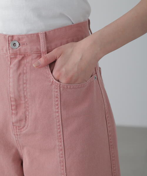 FREE'S MART（フリーズマート）の「◇【3サイズ展開XS-M】ワイドストレートカラーパンツ【低身長サイズ有】（デニムパンツ・レディース・ベージュ/ブラウン/ピンク/ブルー系その他3・MEDIUM/SMALL/X-SMALL）」の19枚目の写真