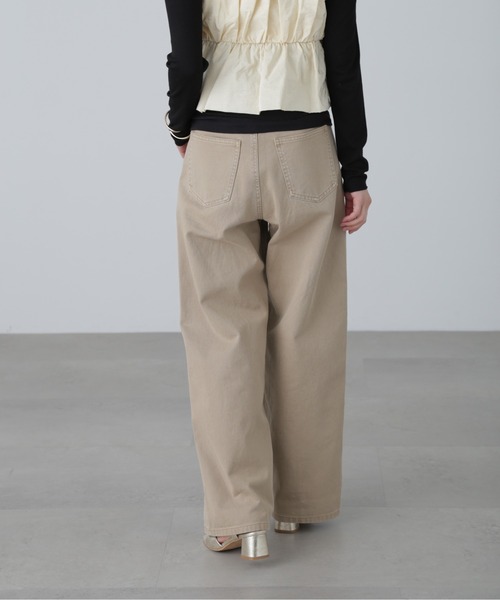 FREE'S MART（フリーズマート）の「◇【3サイズ展開XS-M】ワイドストレートカラーパンツ【低身長サイズ有】（デニムパンツ・レディース・ベージュ/ブラウン/ピンク/ブルー系その他3・MEDIUM/SMALL/X-SMALL）」の6枚目の写真