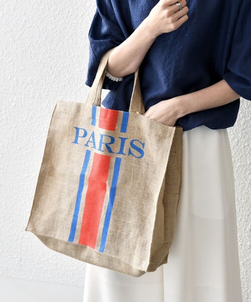 SHIPS any（シップス エニィ）の「MAISON BENGAL: ジュート トート バッグ 25SS（トートバッグ・レディース・ブラック/レッド/オレンジ・ONE SIZE）」の9枚目の写真