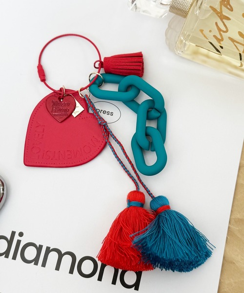 NOLITA LABORATORY（ノリータラボラトリー）の「【 NOLITA / ノリータ 】バッグチャーム タッセル レザー ハート カラフル チェーン キーホルダー キーリング（チャーム・レディース・ブラック/ベージュ/レッド/ピンク/グレー・FREE）」の16枚目の写真