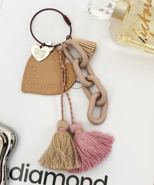 NOLITA LABORATORY（ノリータラボラトリー）の「【 NOLITA / ノリータ 】バッグチャーム タッセル レザー ハート カラフル チェーン キーホルダー キーリング（チャーム・レディース・ブラック/ベージュ/レッド/ピンク/グレー・FREE）」の15枚目の写真
