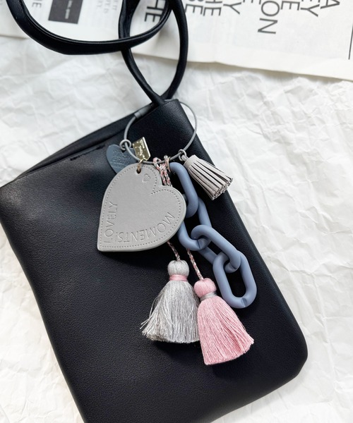 NOLITA LABORATORY（ノリータラボラトリー）の「【 NOLITA / ノリータ 】バッグチャーム タッセル レザー ハート カラフル チェーン キーホルダー キーリング（チャーム・レディース・ブラック/ベージュ/レッド/ピンク/グレー・FREE）」の20枚目の写真