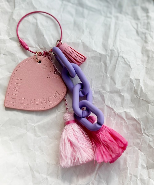 NOLITA LABORATORY（ノリータラボラトリー）の「【 NOLITA / ノリータ 】バッグチャーム タッセル レザー ハート カラフル チェーン キーホルダー キーリング（チャーム・レディース・ブラック/ベージュ/レッド/ピンク/グレー・FREE）」の22枚目の写真