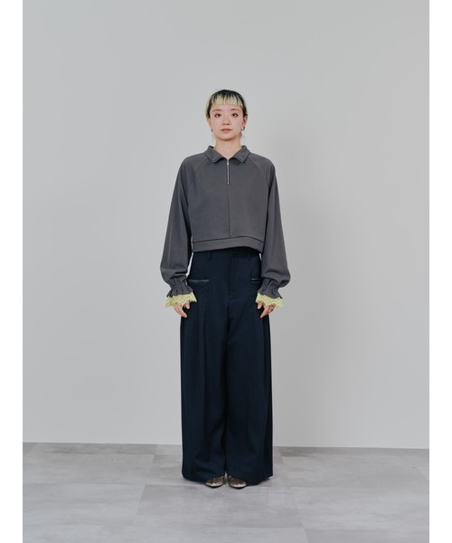 DOLLUPOOPS(ドールアップウップス)の「チェックボリュームタックパンツ(スラックス・レディース・ブラウン/チャコールグレー・38)」の10枚目の写真