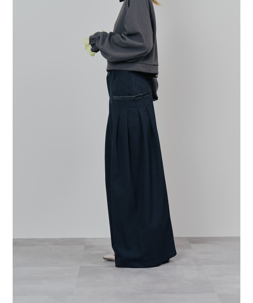 DOLLUPOOPS(ドールアップウップス)の「チェックボリュームタックパンツ(スラックス・レディース・ブラウン/チャコールグレー・38)」の8枚目の写真