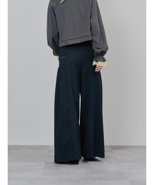 DOLLUPOOPS(ドールアップウップス)の「チェックボリュームタックパンツ(スラックス・レディース・ブラウン/チャコールグレー・38)」の9枚目の写真