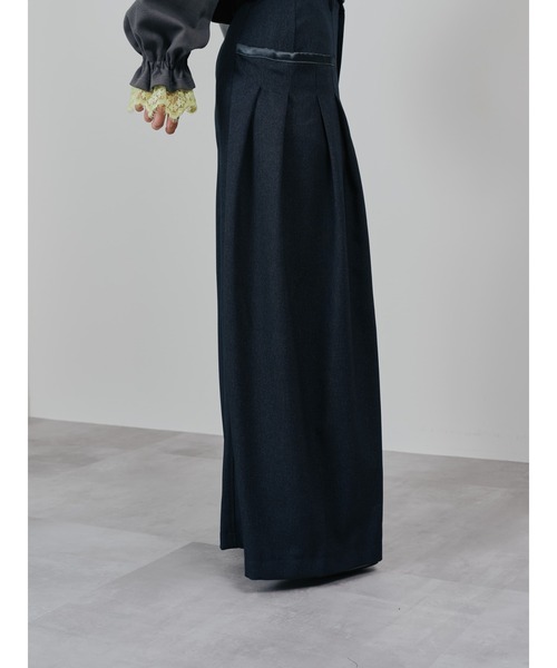 DOLLUPOOPS(ドールアップウップス)の「チェックボリュームタックパンツ(スラックス・レディース・ブラウン/チャコールグレー・38)」の18枚目の写真