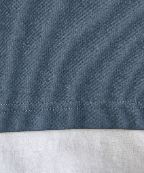 ikka（イッカ）の「コットンUSA袖刺繍レイヤーTシャツ（Tシャツ/カットソー・レディース・グリーン/オレンジ/ネイビー/ベージュ/チャコールグレー/ブルー・M/L/S）」の21枚目の写真