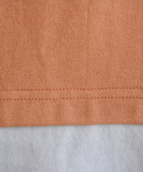 ikka（イッカ）の「コットンUSA袖刺繍レイヤーTシャツ（Tシャツ/カットソー・レディース・グリーン/オレンジ/ネイビー/ベージュ/チャコールグレー/ブルー・M/L/S）」の22枚目の写真