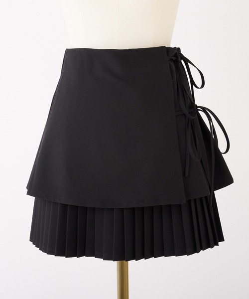 PEACE NOW * 巻きプリーツミニスカート PEACE NOW * 巻きプリーツミニスカート