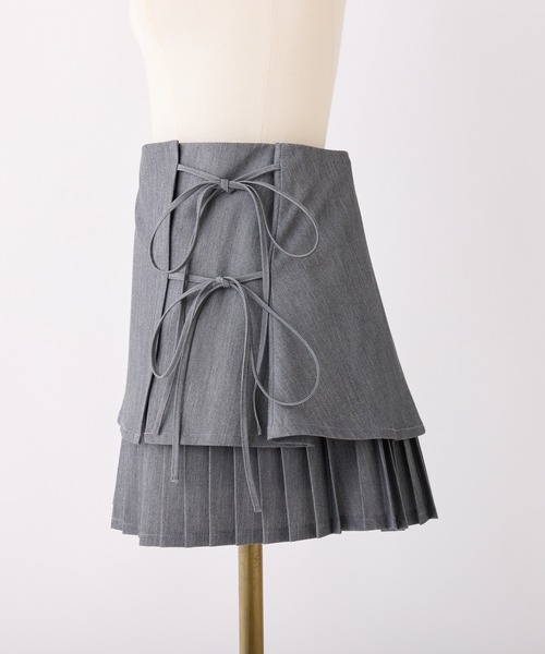 PEACE NOW * 巻きプリーツミニスカート PEACE NOW * 巻きプリーツミニスカート
