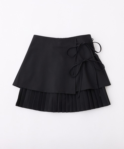 PEACE NOW * 巻きプリーツミニスカート PEACE NOW * 巻きプリーツミニスカート