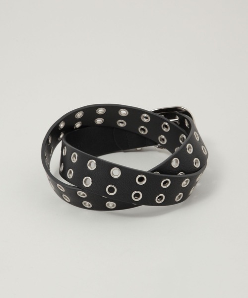 RAGEBLUE（レイジブルー）の「ダブルピンハトメベルト（ベルト・メンズ・ブラック・FREE）」の2枚目の写真