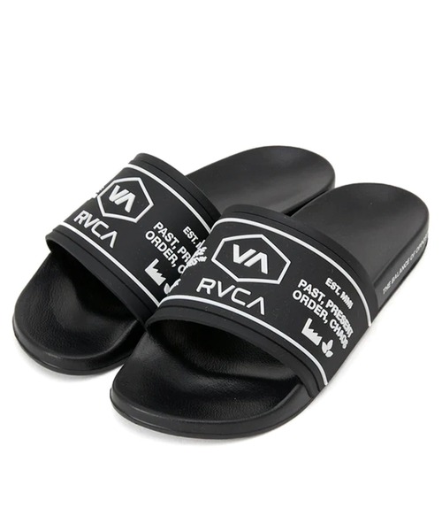 RVCA(ルーカ)の「RVCA CHAINMAIL SHOWER SLIDE(サンダル・メンズ・オレンジ/ブラック系2/ブラック・M/L/XL)」の1枚目の写真