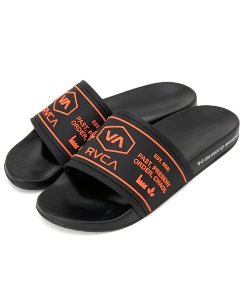 RVCA(ルーカ)の「RVCA CHAINMAIL SHOWER SLIDE(サンダル・メンズ・オレンジ/ブラック系2/ブラック・M/L/XL)」の2枚目の写真