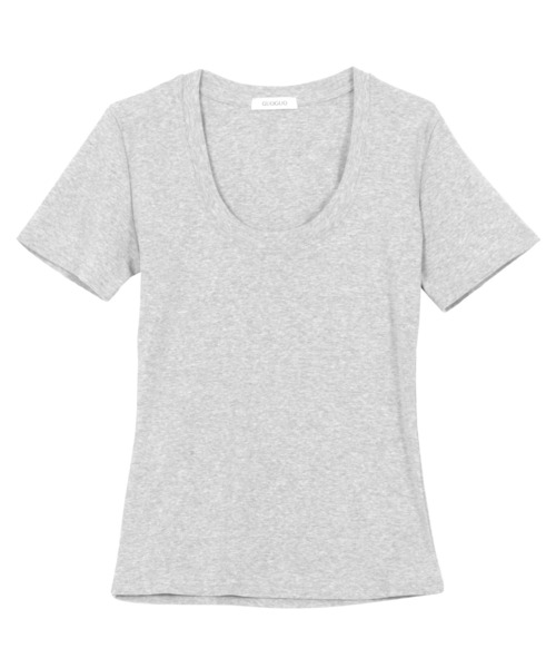 KOBE LETTUCE(コウベレタス)の「深UネックTシャツ(Tシャツ/カットソー・レディース・オフホワイト/杢グレー/ネイビー/ピンク・M)」の14枚目の写真