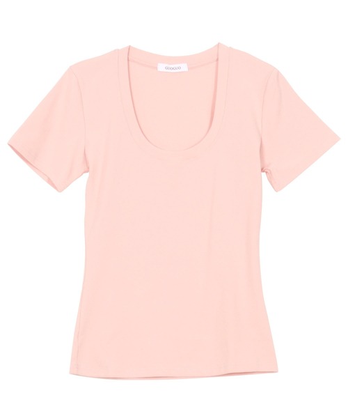 KOBE LETTUCE(コウベレタス)の「深UネックTシャツ(Tシャツ/カットソー・レディース・オフホワイト/杢グレー/ネイビー/ピンク・M)」の16枚目の写真
