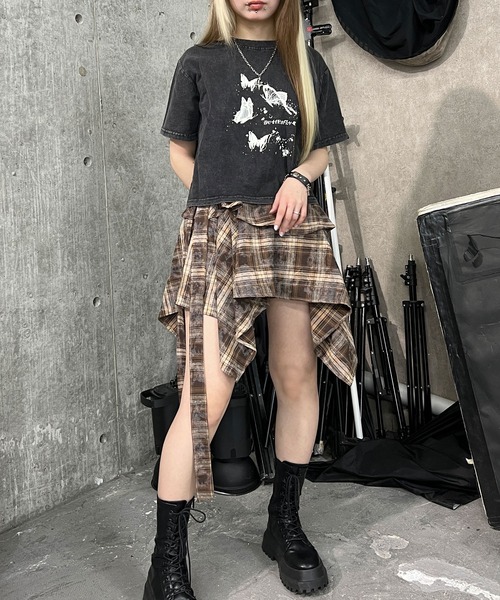 Figments（フィグメンツ）の「ピグメントバタフライショートＴ（Tシャツ/カットソー・レディース・スミクロ/その他1・FREE）」の18枚目の写真