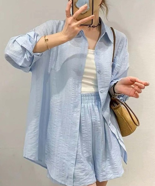 セール】セットアップ シアーシャツ&ショートパンツ
