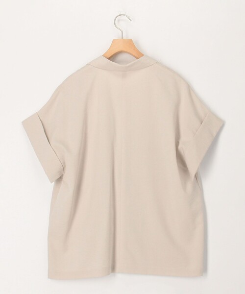 MICO COULIER（ミコクリエ）の「ナイロンストレッチジャケット（テーラードジャケット・レディース・ブラック/ベージュ/チャコールグレー・38）」の13枚目の写真