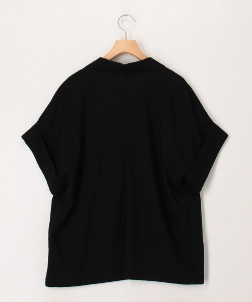 MICO COULIER（ミコクリエ）の「ナイロンストレッチジャケット（テーラードジャケット・レディース・ブラック/ベージュ/チャコールグレー・38）」の8枚目の写真