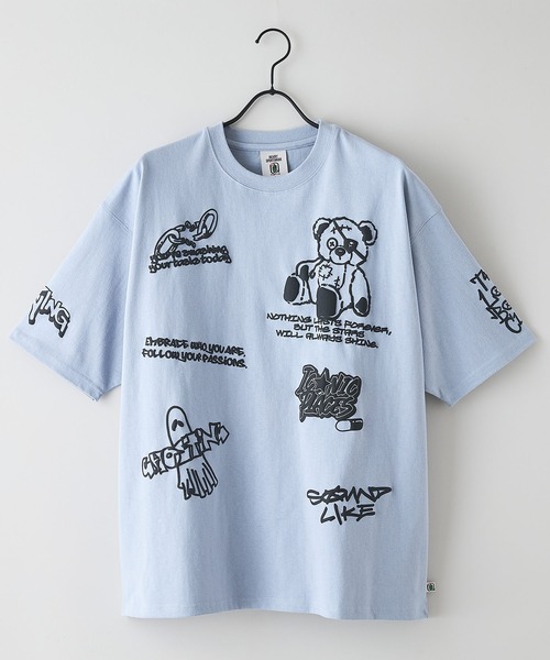 UNIIT(ユニット)の「【DESERT SPORTSWEAR:デザートスポーツウェア】総柄 プリント オーバーサイズ Tシャツ(Tシャツ/カットソー・メンズ・ブラック/ホワイト/サックスブルー・MEDIUM/LARGE/X-LARGE)」の10枚目の写真