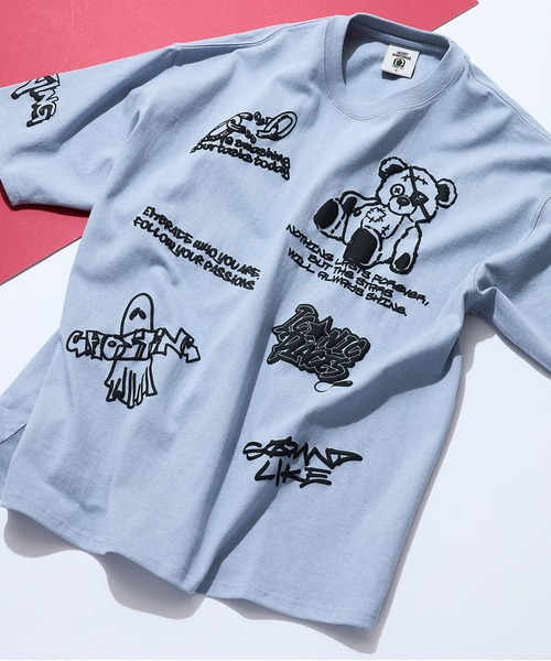 UNIIT(ユニット)の「【DESERT SPORTSWEAR:デザートスポーツウェア】総柄 プリント オーバーサイズ Tシャツ(Tシャツ/カットソー・メンズ・ブラック/ホワイト/サックスブルー・MEDIUM/LARGE/X-LARGE)」の19枚目の写真