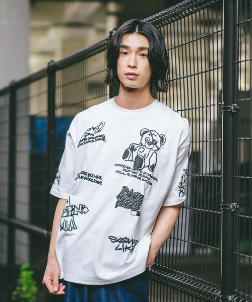 UNIIT(ユニット)の「【DESERT SPORTSWEAR:デザートスポーツウェア】総柄 プリント オーバーサイズ Tシャツ(Tシャツ/カットソー・メンズ・ブラック/ホワイト/サックスブルー・MEDIUM/LARGE/X-LARGE)」の20枚目の写真