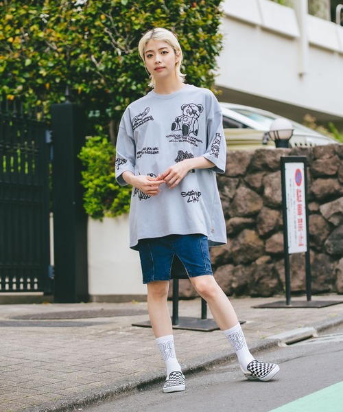 UNIIT(ユニット)の「【DESERT SPORTSWEAR:デザートスポーツウェア】総柄 プリント オーバーサイズ Tシャツ(Tシャツ/カットソー・メンズ・ブラック/ホワイト/サックスブルー・MEDIUM/LARGE/X-LARGE)」の13枚目の写真