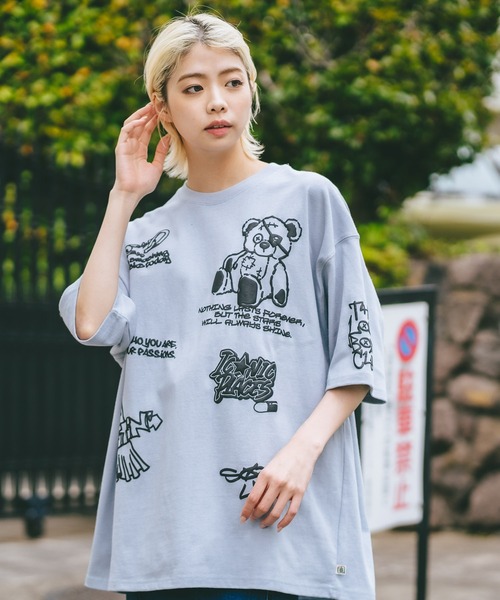 UNIIT(ユニット)の「【DESERT SPORTSWEAR:デザートスポーツウェア】総柄 プリント オーバーサイズ Tシャツ(Tシャツ/カットソー・メンズ・ブラック/ホワイト/サックスブルー・MEDIUM/LARGE/X-LARGE)」の14枚目の写真