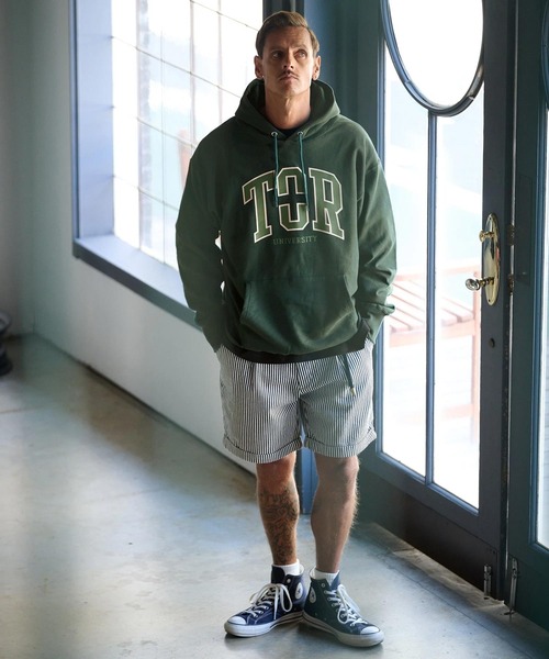 THEOREM(セオレム)の「mpa3822-Printed College Hoodie パーカー(パーカー・メンズ・グリーン/ブラック/アッシュ・M/L/XL/XXL/XXXL)」の16枚目の写真