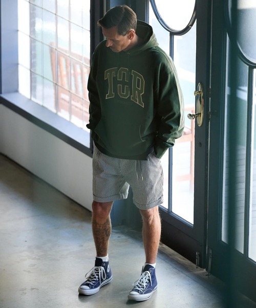THEOREM(セオレム)の「mpa3822-Printed College Hoodie パーカー(パーカー・メンズ・グリーン/ブラック/アッシュ・M/L/XL/XXL/XXXL)」の15枚目の写真