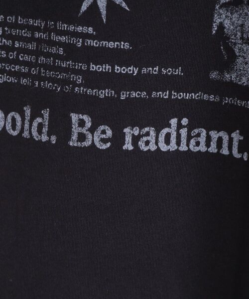 Cutie Blonde（キューティーブロンド）の「【洗える/S-LL】プリントアソート お袖フリルTシャツ（Tシャツ/カットソー・レディース・チャコールグレー/ホワイト系1/ブラック系3/オレンジ系その他4・01/02/03/04）」の20枚目の写真